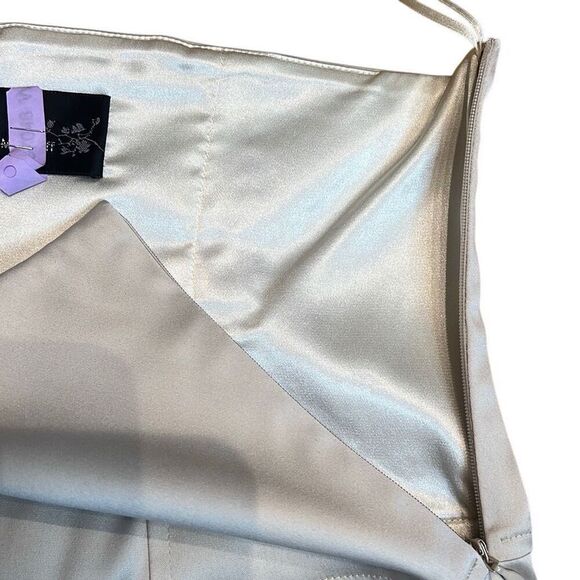 Susie Mooratoff High-Waisted Satin Cream Shorts (399) - Picture 5 of 6